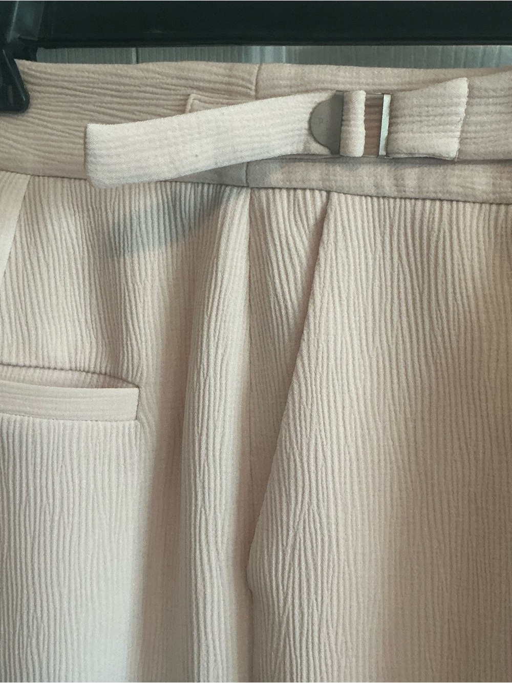 Club Monaco Ankle Pant Soft Pink Textured High-Rise – Size 4 - Picture 6 of 10
